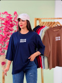 تیشرت بیسیک باکسی نخ 28 miu