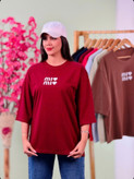 تیشرت بیسیک باکسی نخ 28 miu