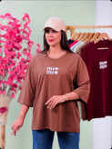 تیشرت بیسیک باکسی نخ 28 miu