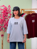 تیشرت بیسیک باکسی نخ 28 miu